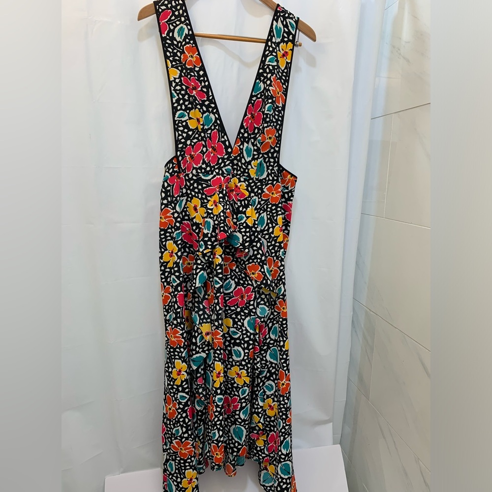 Top Shop Dress Jumper Colorful size 10 Retro 80’s tropical